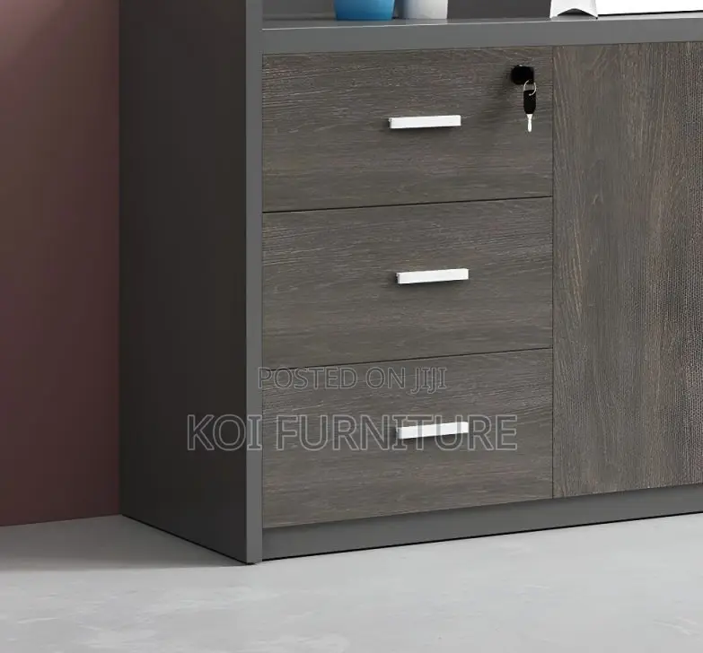 Office Cabinet; Executive Filing Credenza Cabinet With 3 Doors