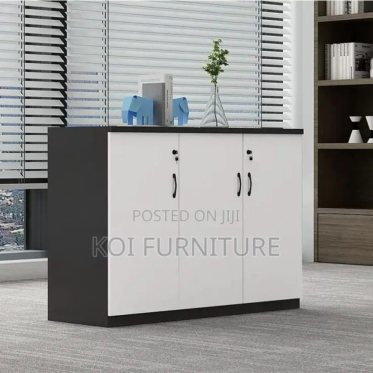 Office Cabinet; Executive Filing Credenza Cabinet With 3 Doors