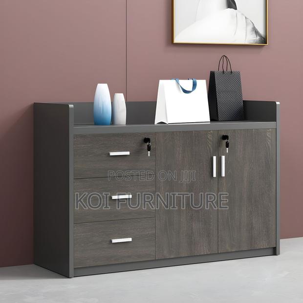 Office Cabinet; Executive Filing Credenza Cabinet With 3 Doors - thumbnail 12
