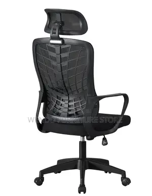 Office Chair : Black Mesh High-Back Ergonomic Office Chai