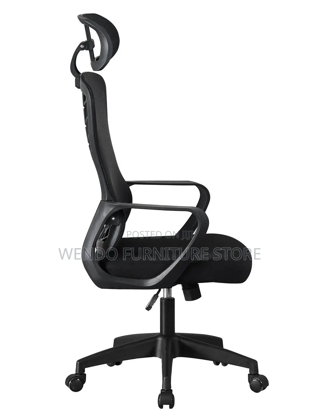 Office Chair : Black Mesh High-Back Ergonomic Office Chai
