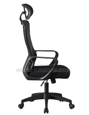 Office Chair : Black Mesh High-Back Ergonomic Office Chai