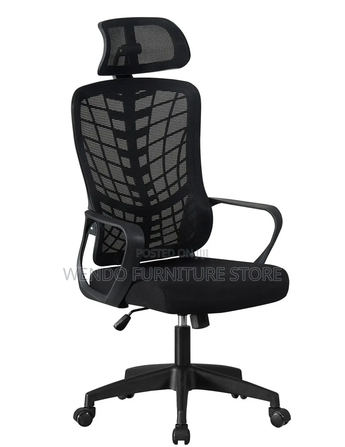 Office Chair : Black Mesh High-Back Ergonomic Office Chai