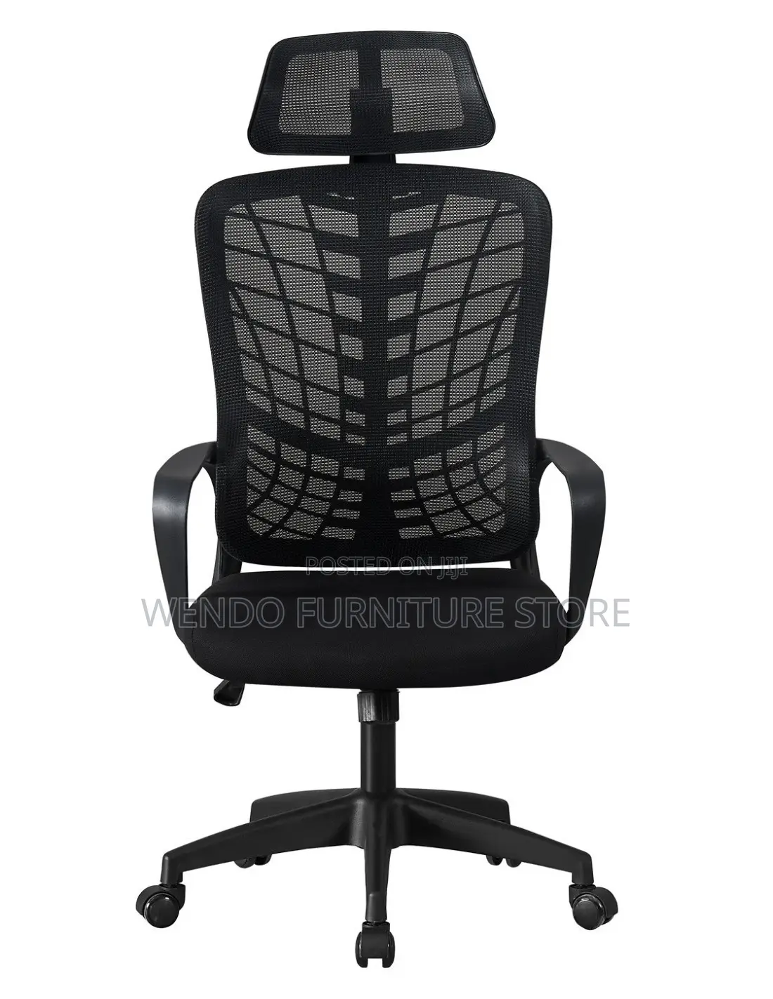 Office Chair : Black Mesh High-Back Ergonomic Office Chai