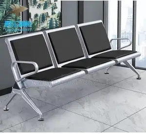 Office Bench : 3-Link Padded Heavy-Duty Waiting Bench