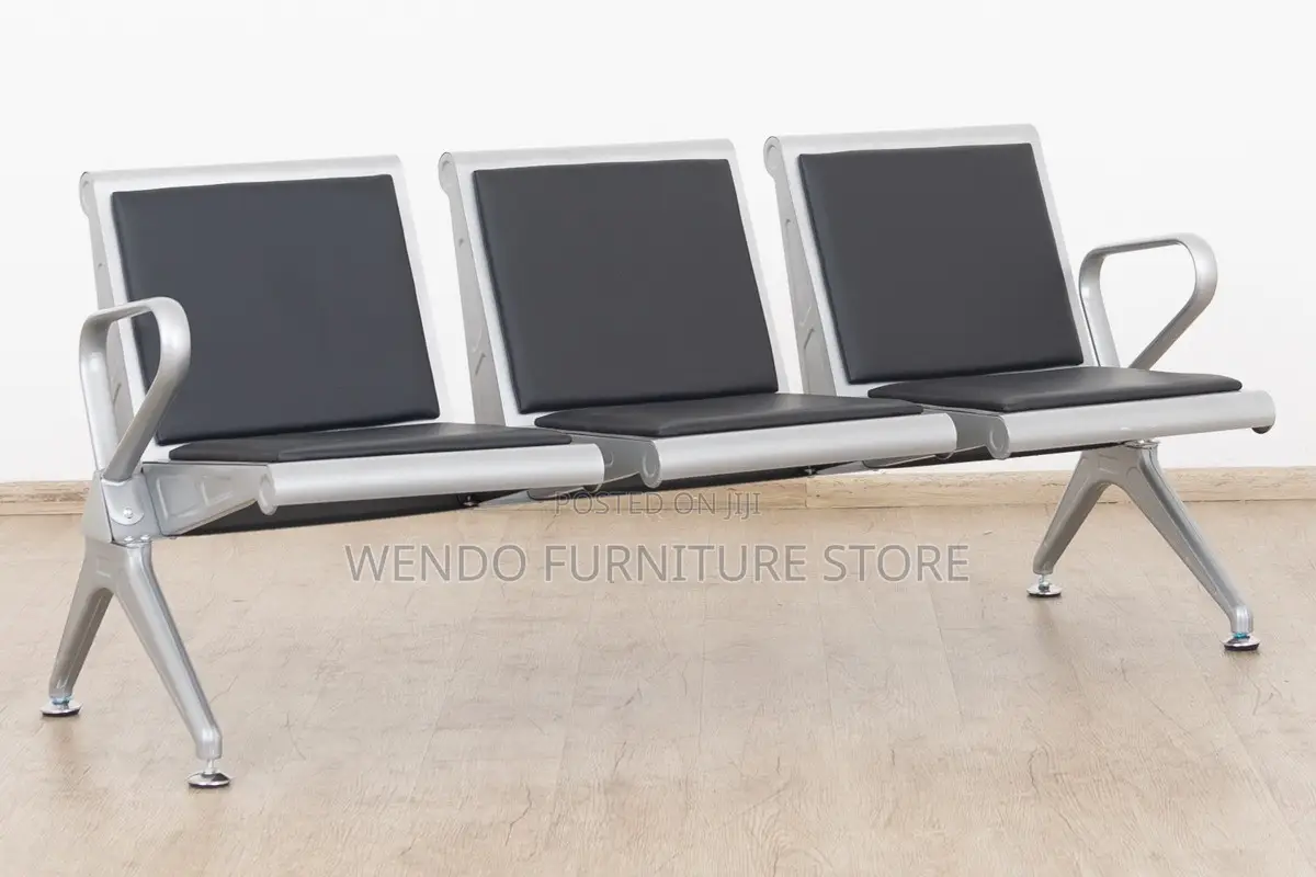 Office Bench : 3-Link Padded Heavy-Duty Waiting Bench