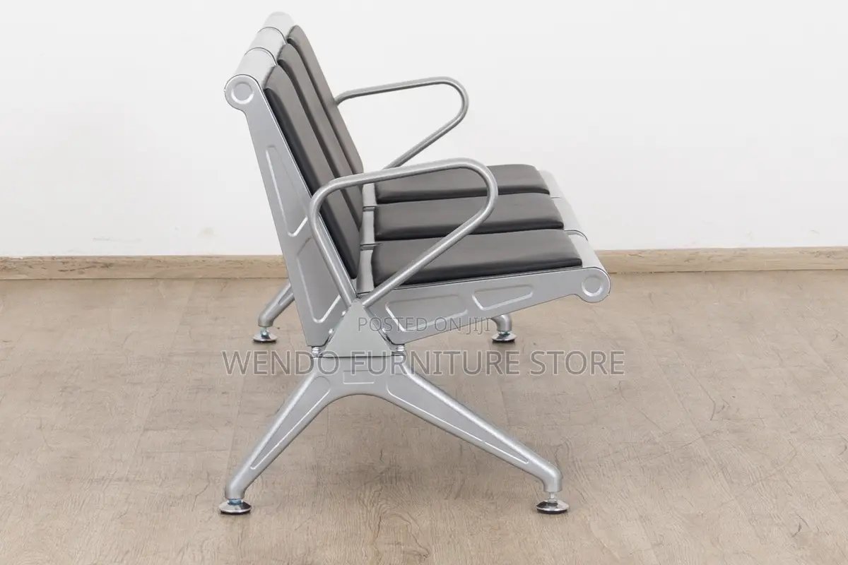Office Bench : 3-Link Padded Heavy-Duty Waiting Bench
