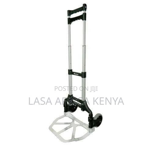 Lasa Aluminum Folding Hand Truck - 68kg Capacity, Silver Black, Ligh