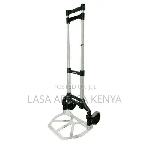 Lasa Aluminum Folding Hand Truck - 68kg Capacity, Silver Black, Ligh