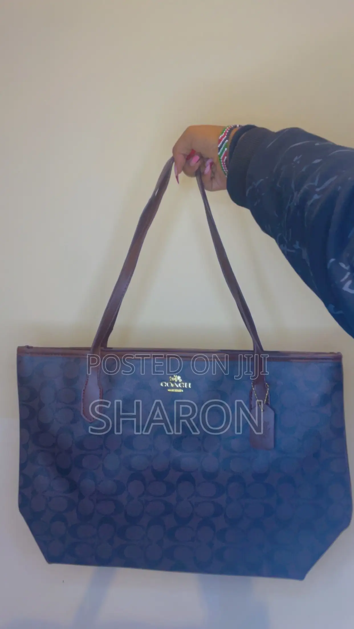 Coach City Tote+Free Cherry Charm