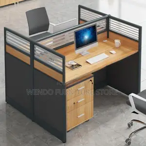 Office Desk : B67 2-Way Straight Modular Office Workstation