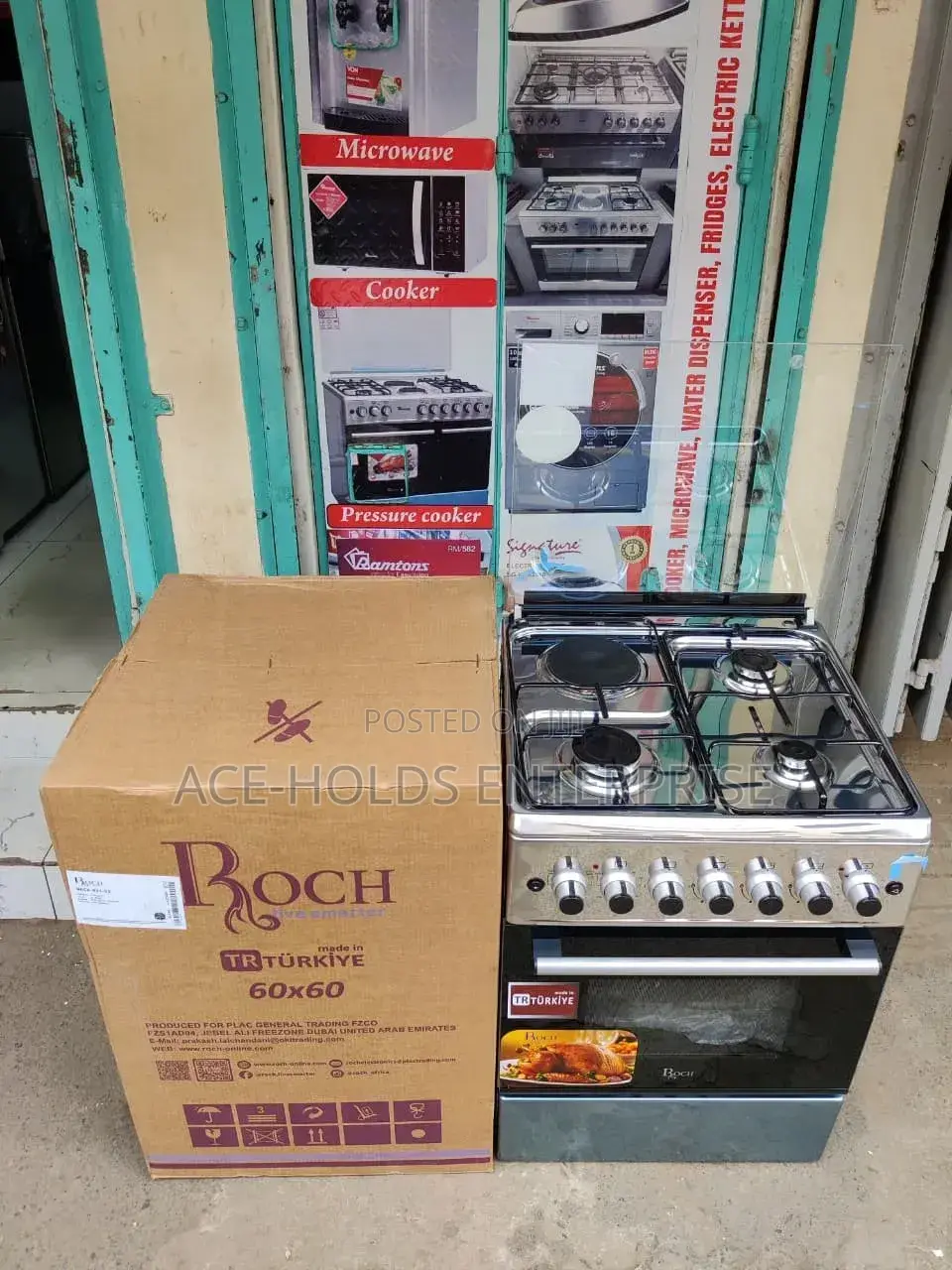 Roch Standing 3g, 1e Gas Cooker (Turkey Premium ) - 60x60
Silver