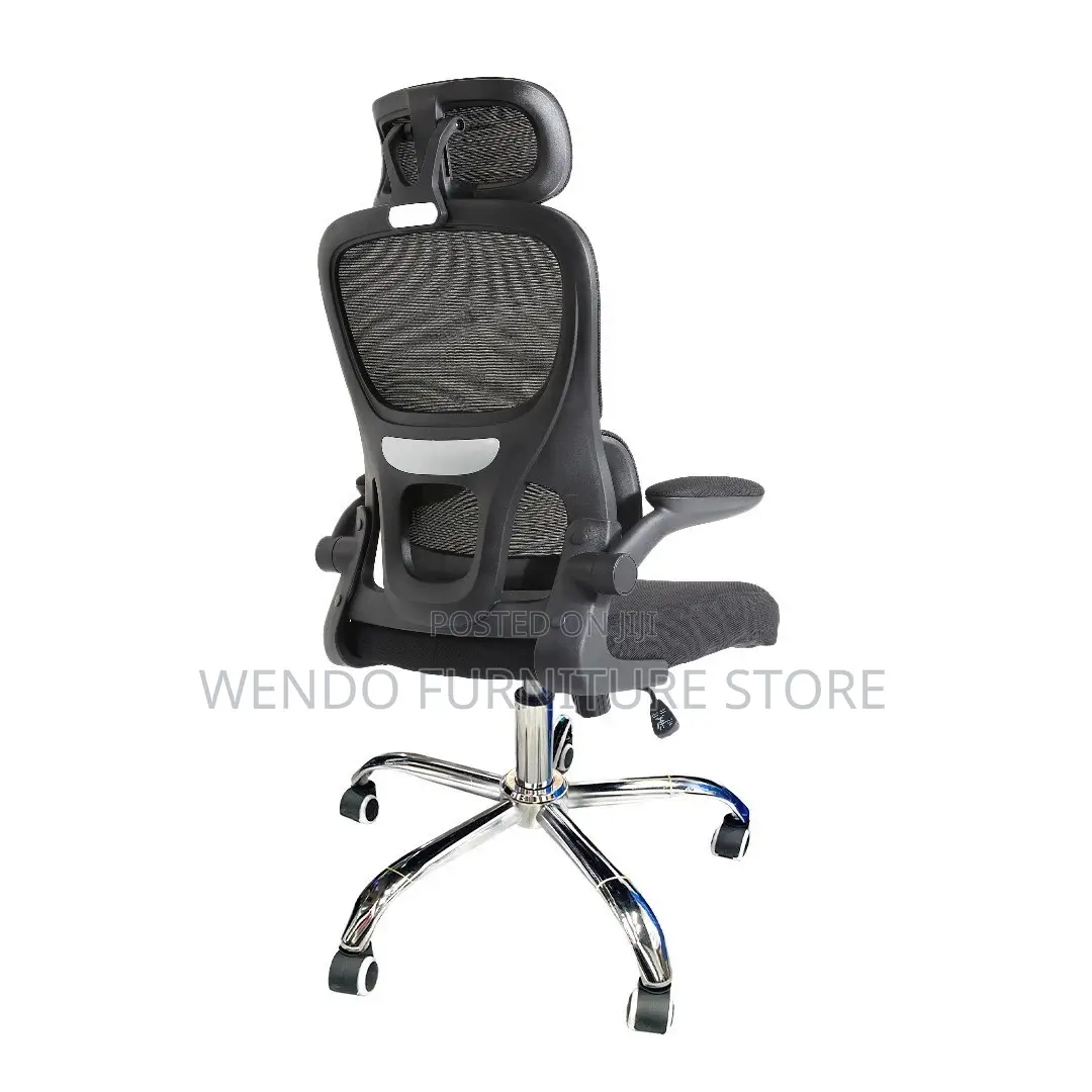 Office Chair : Black Ergonomic Mesh High-Back Office Chair