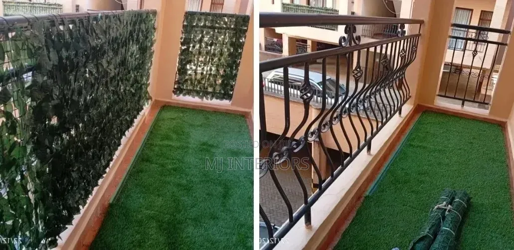 Dense Light Green Artificial Ivy Fence For Balcony Privacy Wall