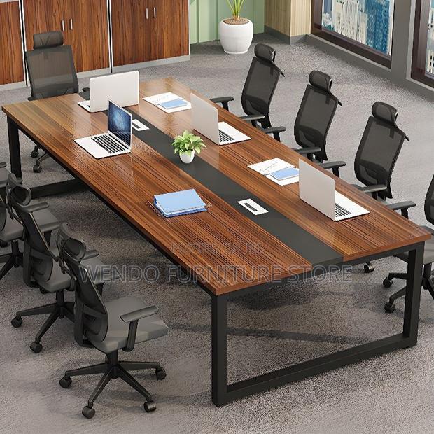 Office Table : Modern 2.4-Meter Executive Boardroom Conference Table - thumbnail 4