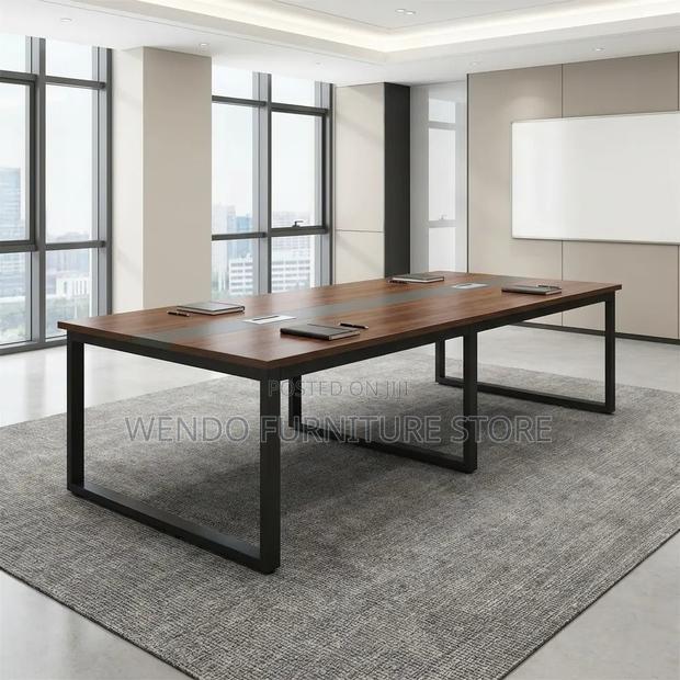 Office Table : Modern 2.4-Meter Executive Boardroom Conference Table - thumbnail 5
