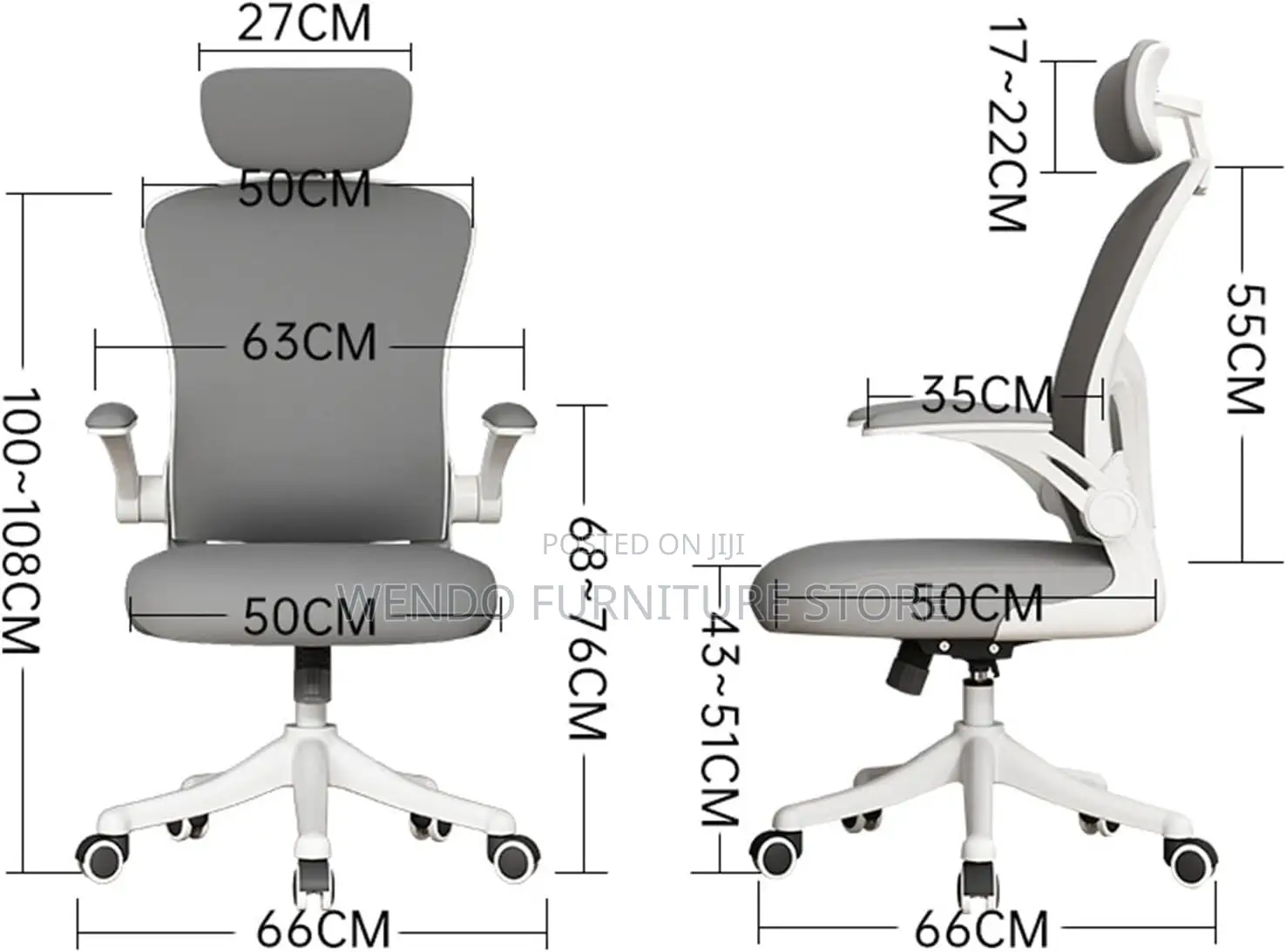Office Chair : V12 Stravon High-Back Ergonomic Office Chair