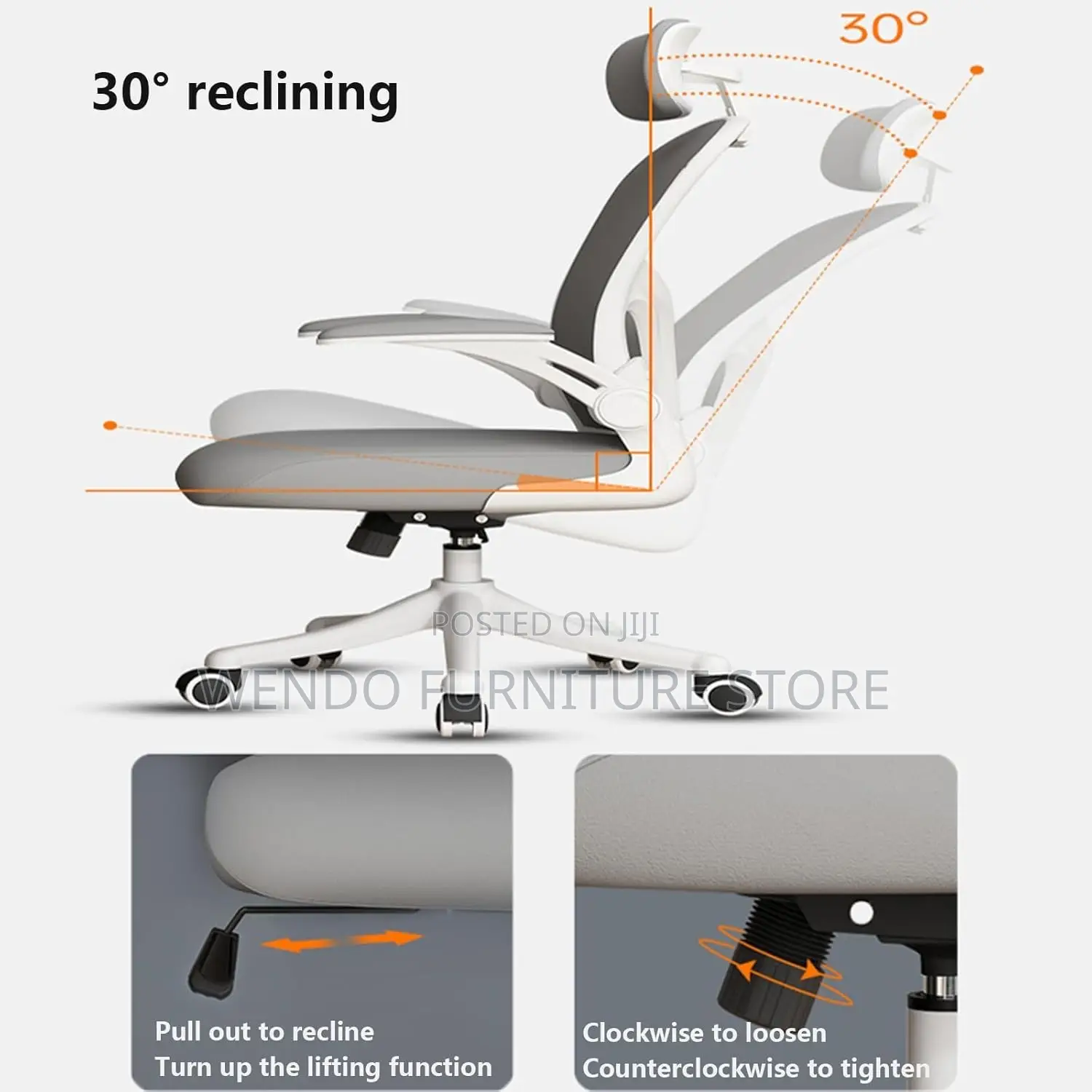 Office Chair : V12 Stravon High-Back Ergonomic Office Chair