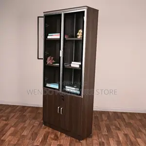 Office Cabinet : Dark Mahogany Wooden Office Storage Cabinet