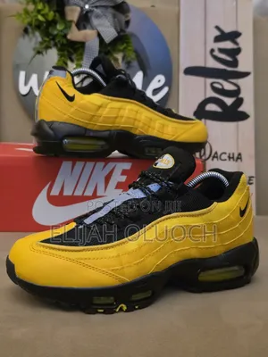 Nike Air Max 95 "Big Bubble" Varsity Maize Black Sneakers.