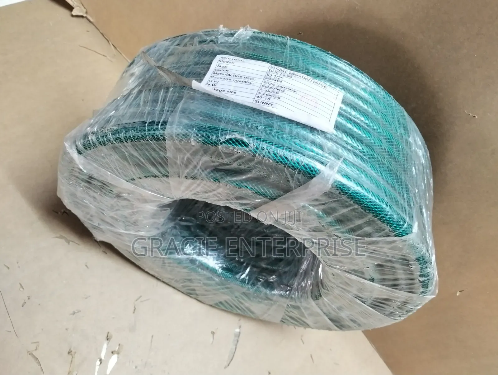 1⁄2 By 50m Quality Green Braided Hose