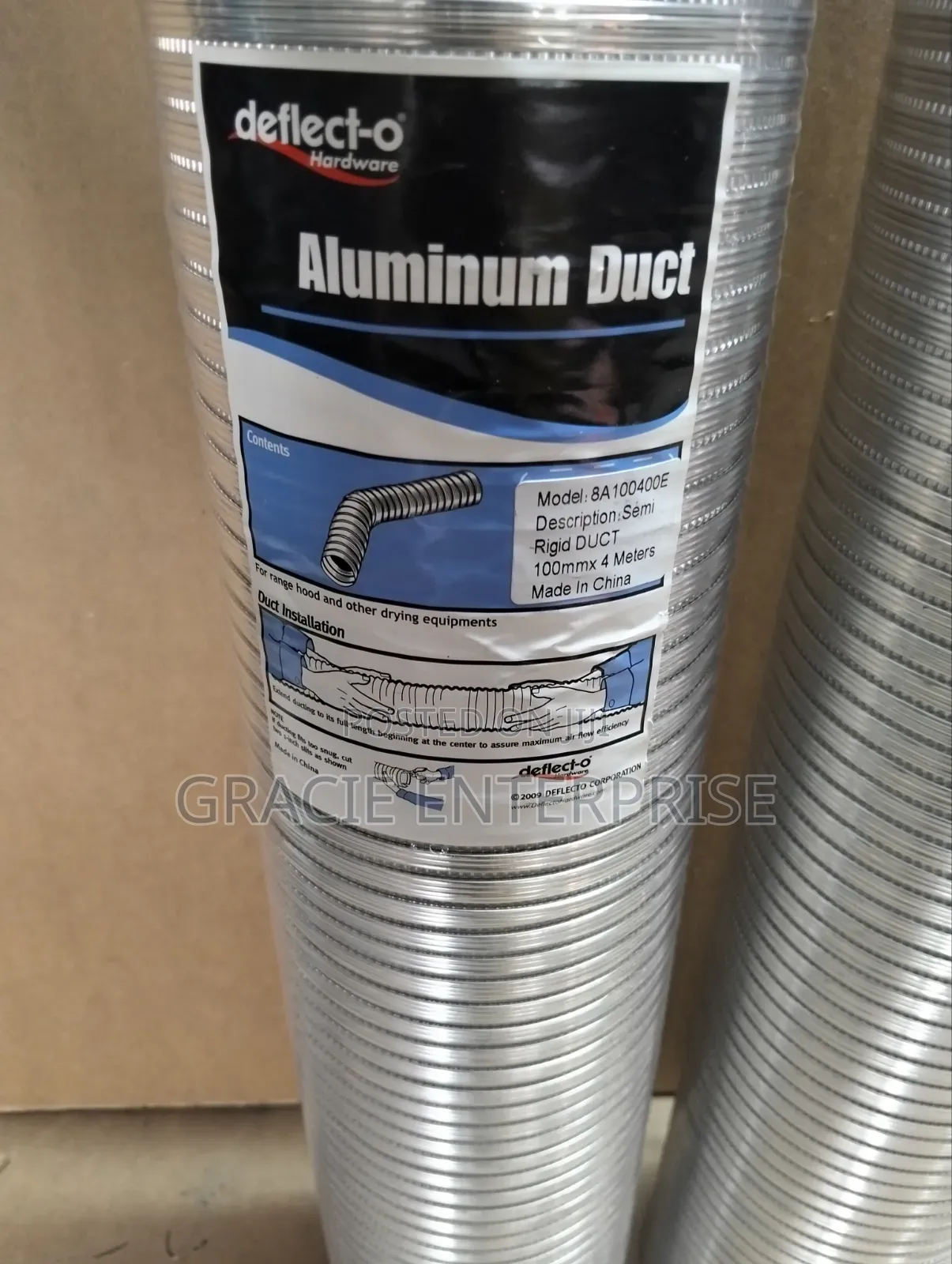 Aluminum Flexible Duct 4m, 100mm