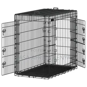 Lasa Heavy-Duty Foldable Metal Dog Cage 2 Doors.