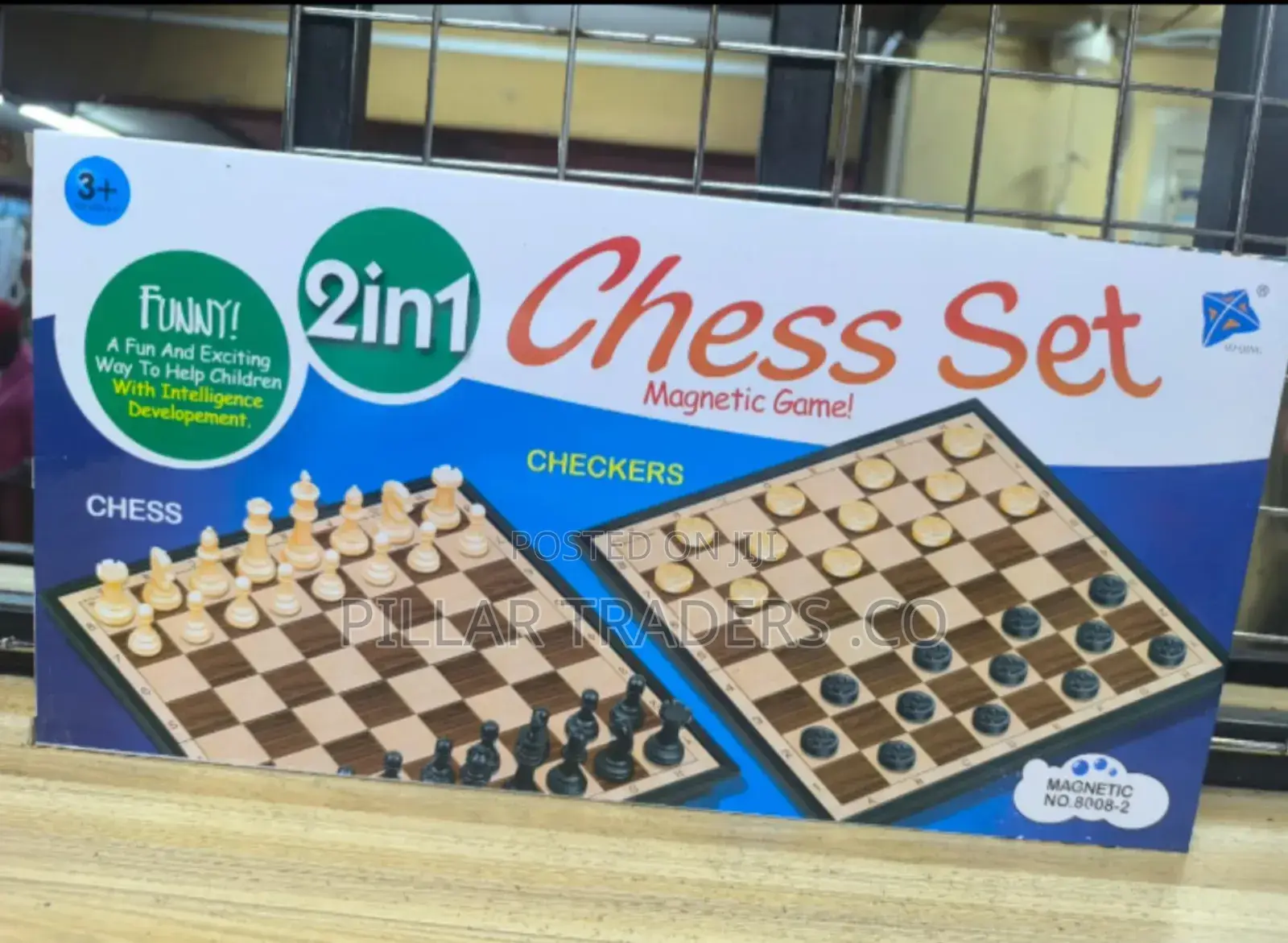 2 in 1 Magnetic Chess Checkers Set