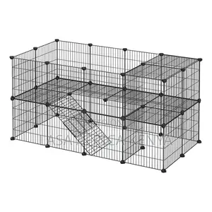 Lasa 2-Tier Small Pet Playpen Hutch - Adjusta.
