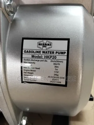 Hisaki Japan 2 Inch Petrol Water Pump