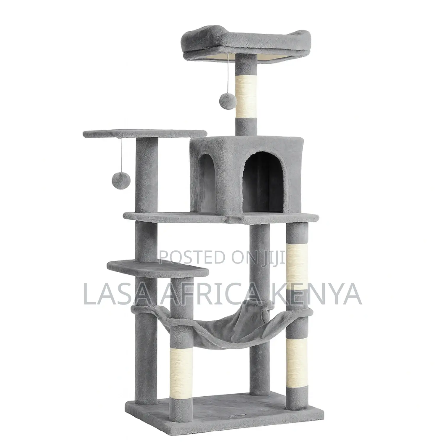 Lasa Large Cat Tree Tower With Hammock, Cave .
