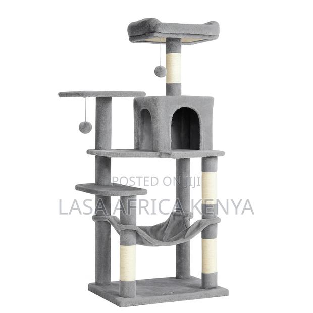 Lasa Large Cat Tree Tower With Hammock, Cave .