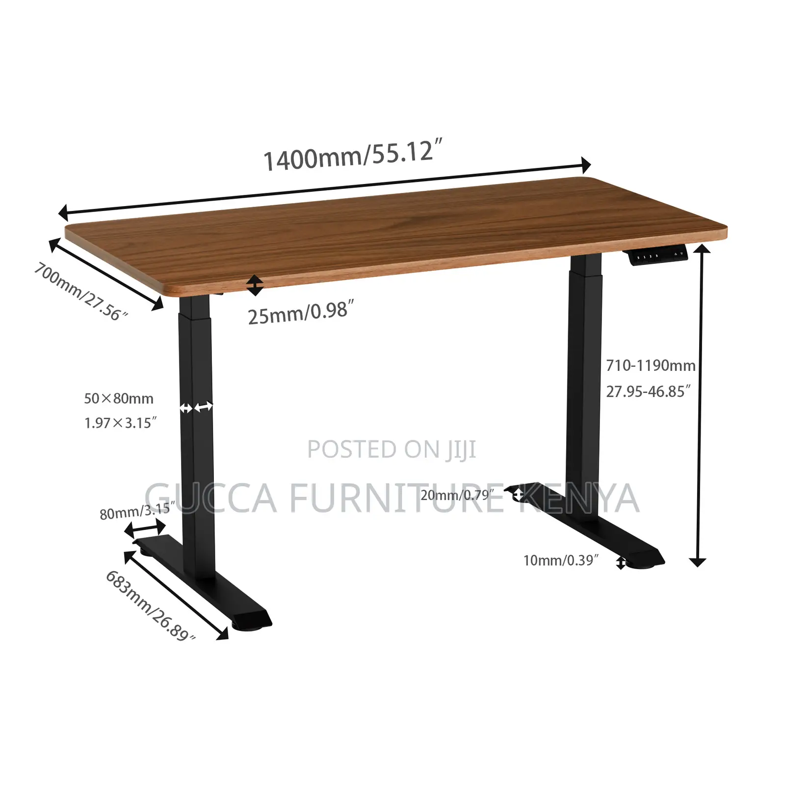 Electric Controlled Sit Stand Lift Computer Desk