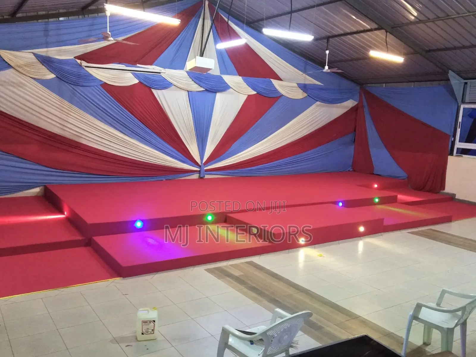 Beautiful Red Delta Carpet for Church Podium Flooring