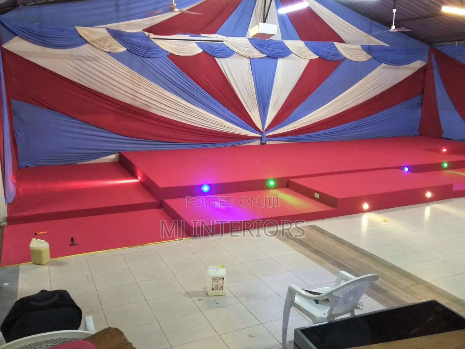 Non Slip Red Delta Carpet for Church Hall and Sanctuary