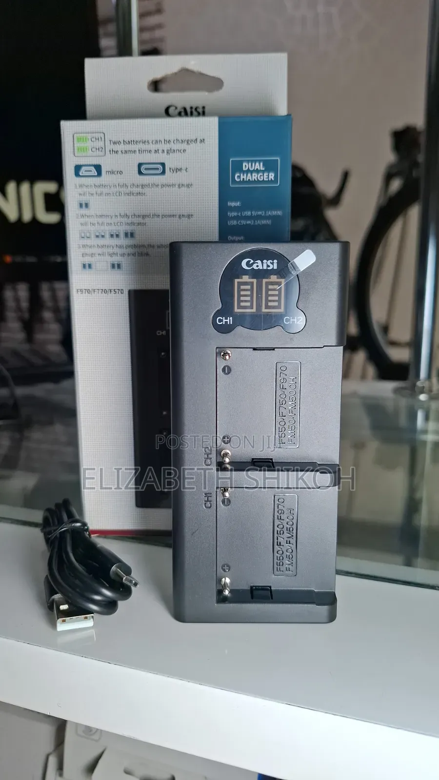 Caisi Cs-Np-F970 Dual Battery Charger – For Np-F Batteries