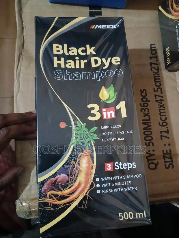 Permanent Black Hair Dye 3 in 1 Shampoo - thumbnail 3