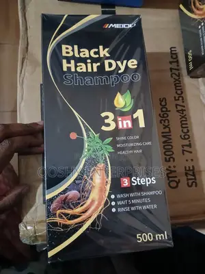 Permanent Black Hair Dye 3 in 1 Shampoo