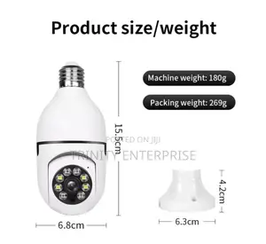 360 Degree Full Color Night Vision Wireless Bulb Lamp Camera 1080p