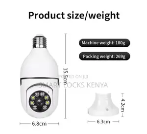 360 Degree Full Color Night Vision Wireless Bulb Lamp Camera 1080p