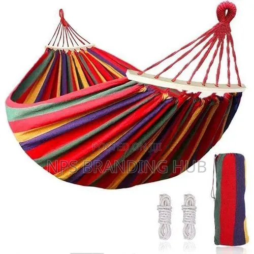 Stripped Outdoor Hammock Heavy Load Bearing Can Hold 2 People. Cn