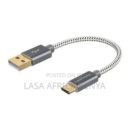 Lasa Usb-C to Usb-a Cable 3a Fast Charge 15cm Grey