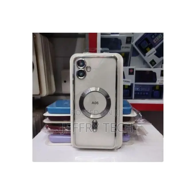 Luxury Plating Magnetic Transparent Phone Case for Samsung A06