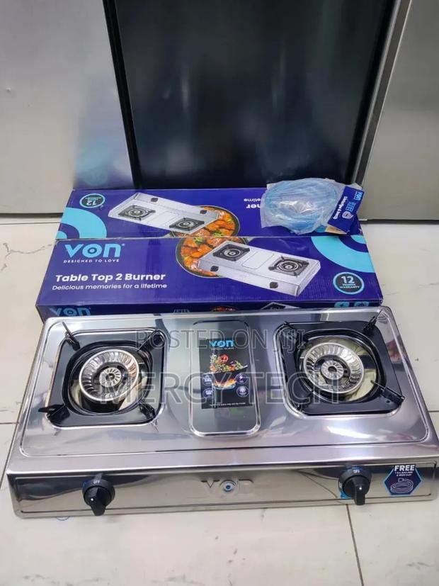 Von Table Top 2 Burner Stainless Table Top Cooker