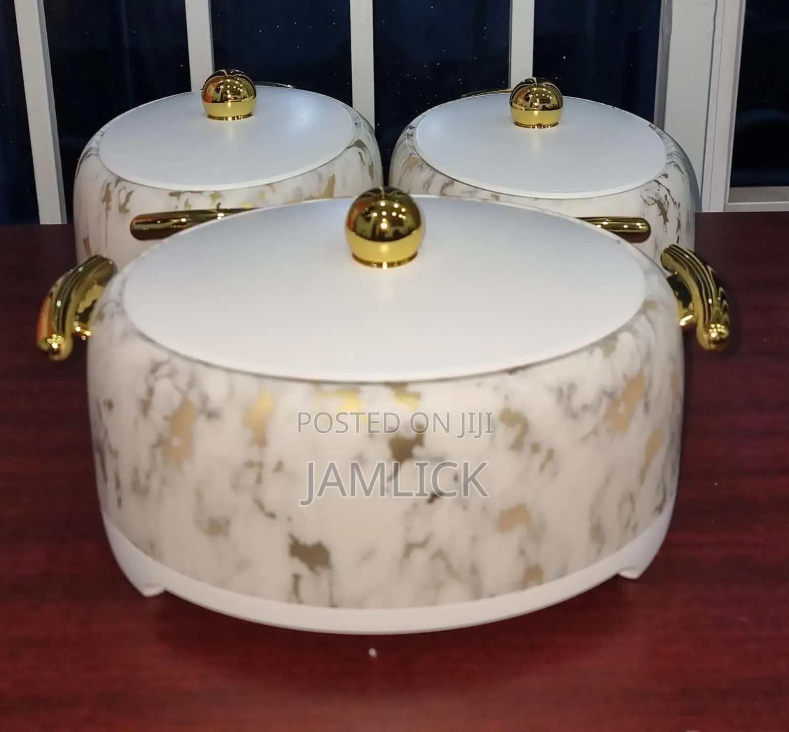 Unique Forever Gold Marble Profile Insulated Hotpots - Pm