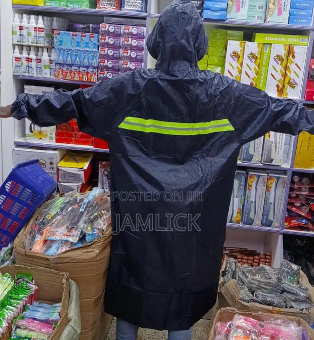 Adult Rain Coat With Lime Green Reflective Strips - Jw - thumbnail 2