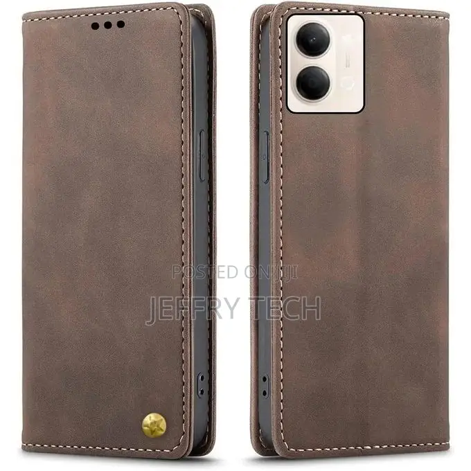 Cover for Vivo Y05 5g Mobile Phone Flip Wallet Case Premium Leather Fi