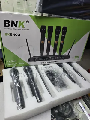BNK Bk8400 4-in-1 Uhf Wireless Microphone Set – Brand New (Wholesale )