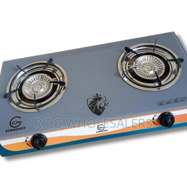 Eurochef 2 Burner Glass Top Gas Cooker