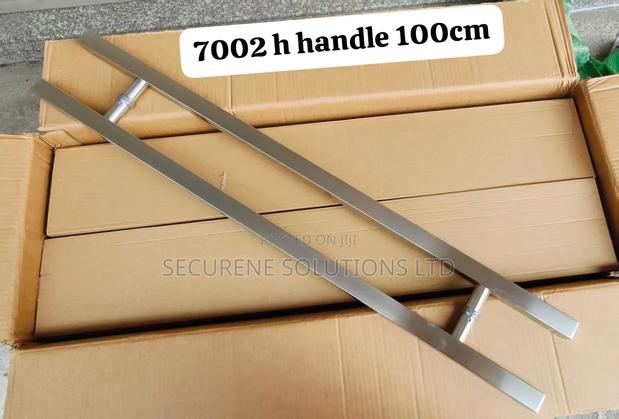 Back-to-Back Stainless Steel Square H-Style Pull Handle 100cm